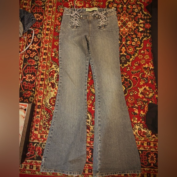 RARE VINTAGE BONGO Gray Flare Women's Jeans - Picture 1 of 4